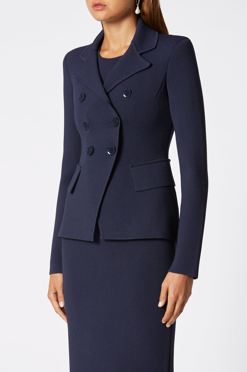 CREPE KNIT TAILORED JACKET