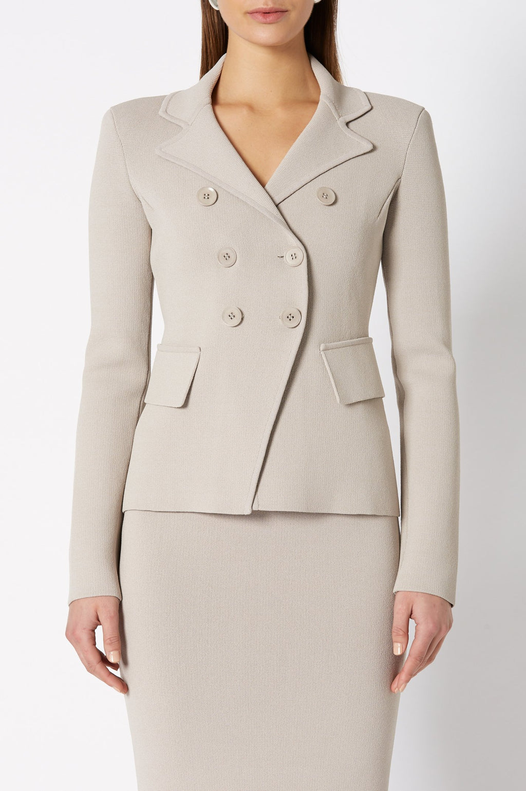 CREPE KNIT TAILORED JACKET