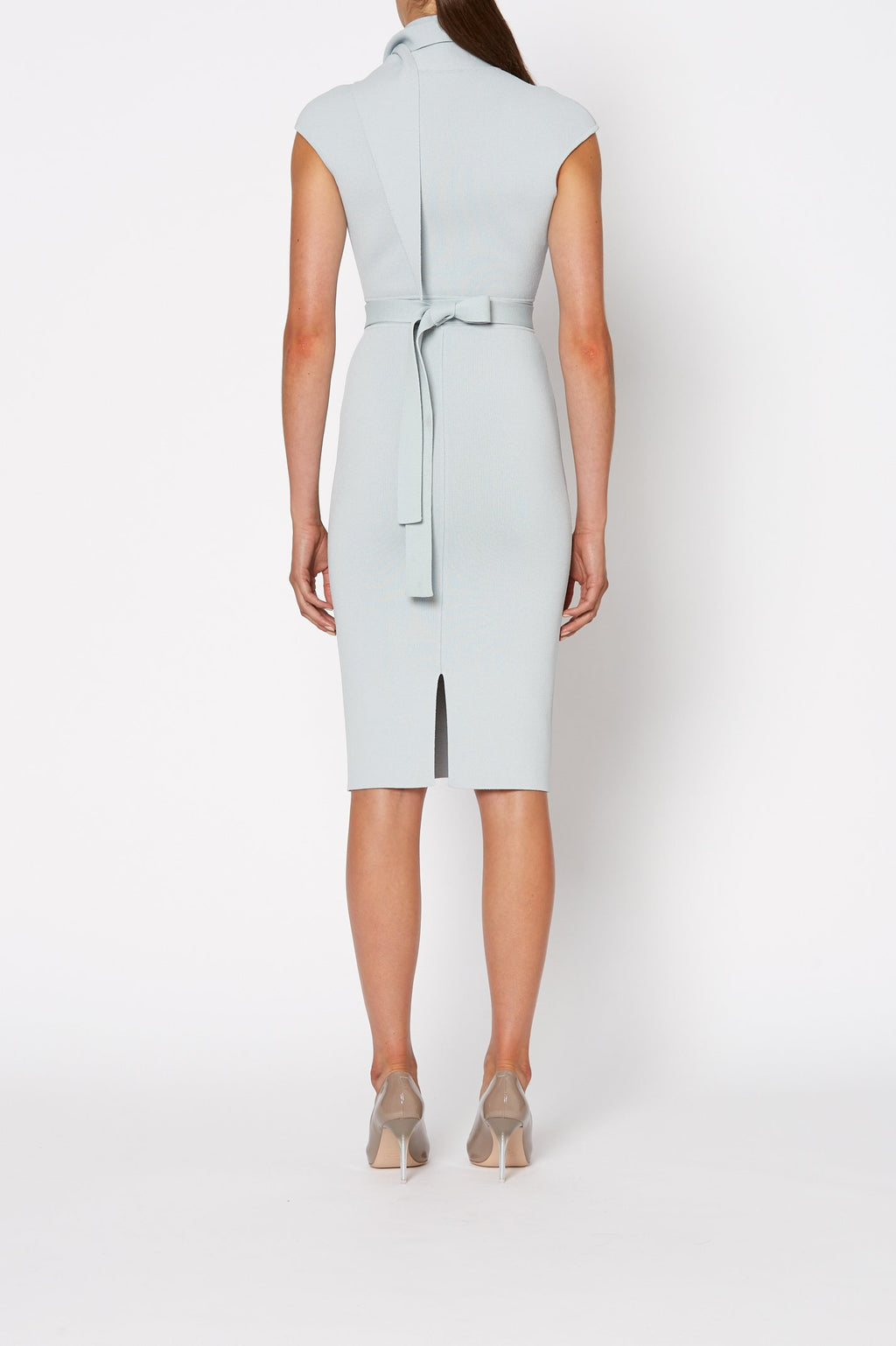 CREPE KNIT CRAVAT DRESS