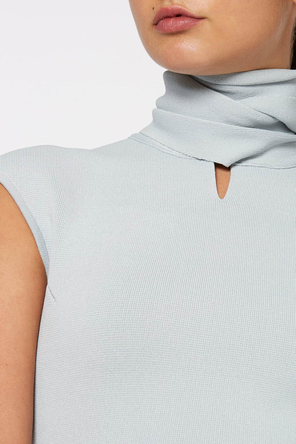 CREPE KNIT CRAVAT DRESS