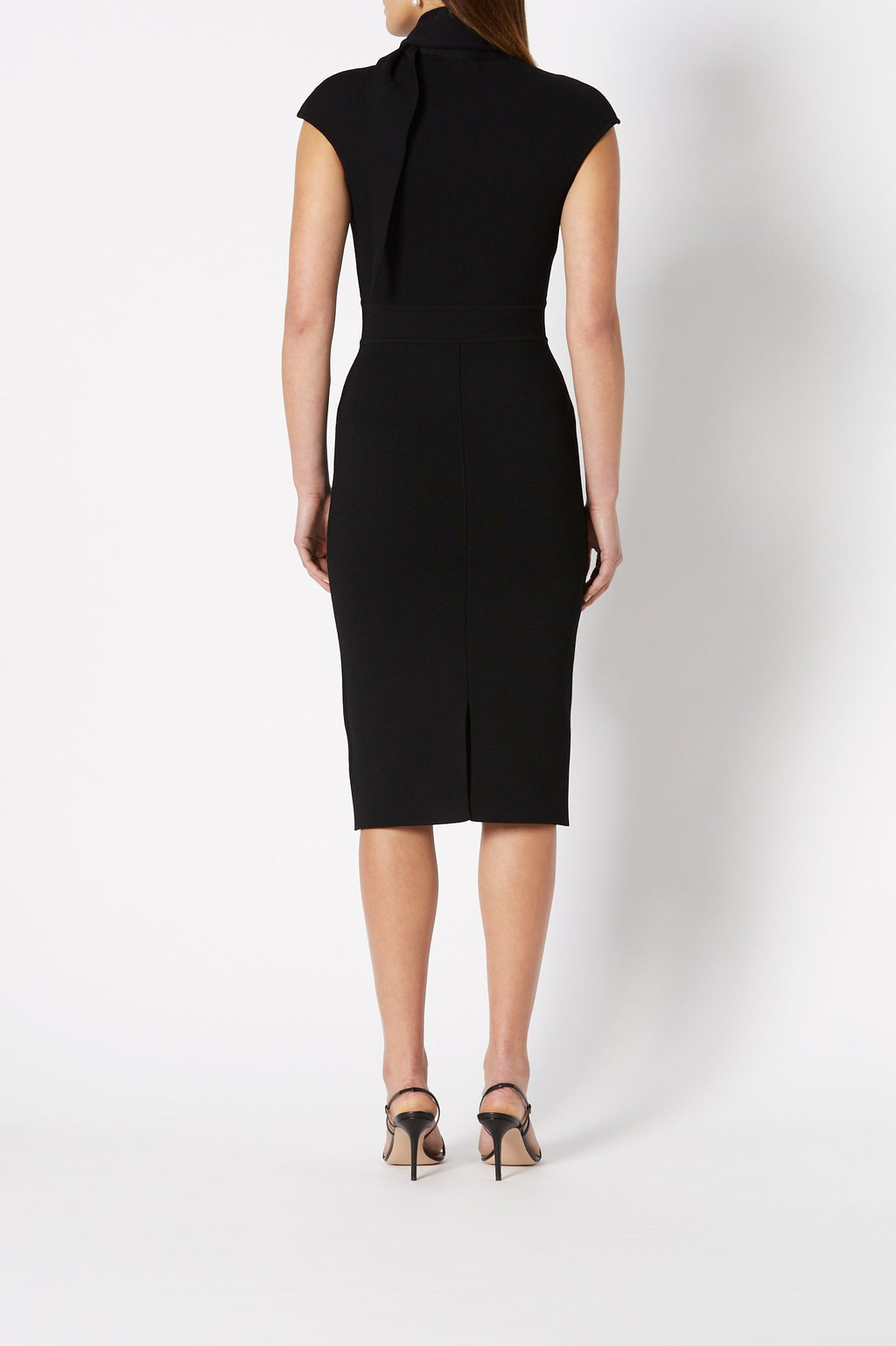 CREPE KNIT CRAVAT DRESS