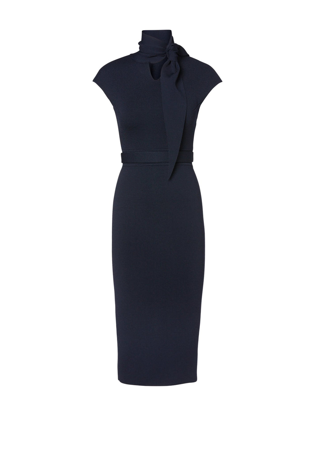 CREPE KNIT CRAVAT DRESS