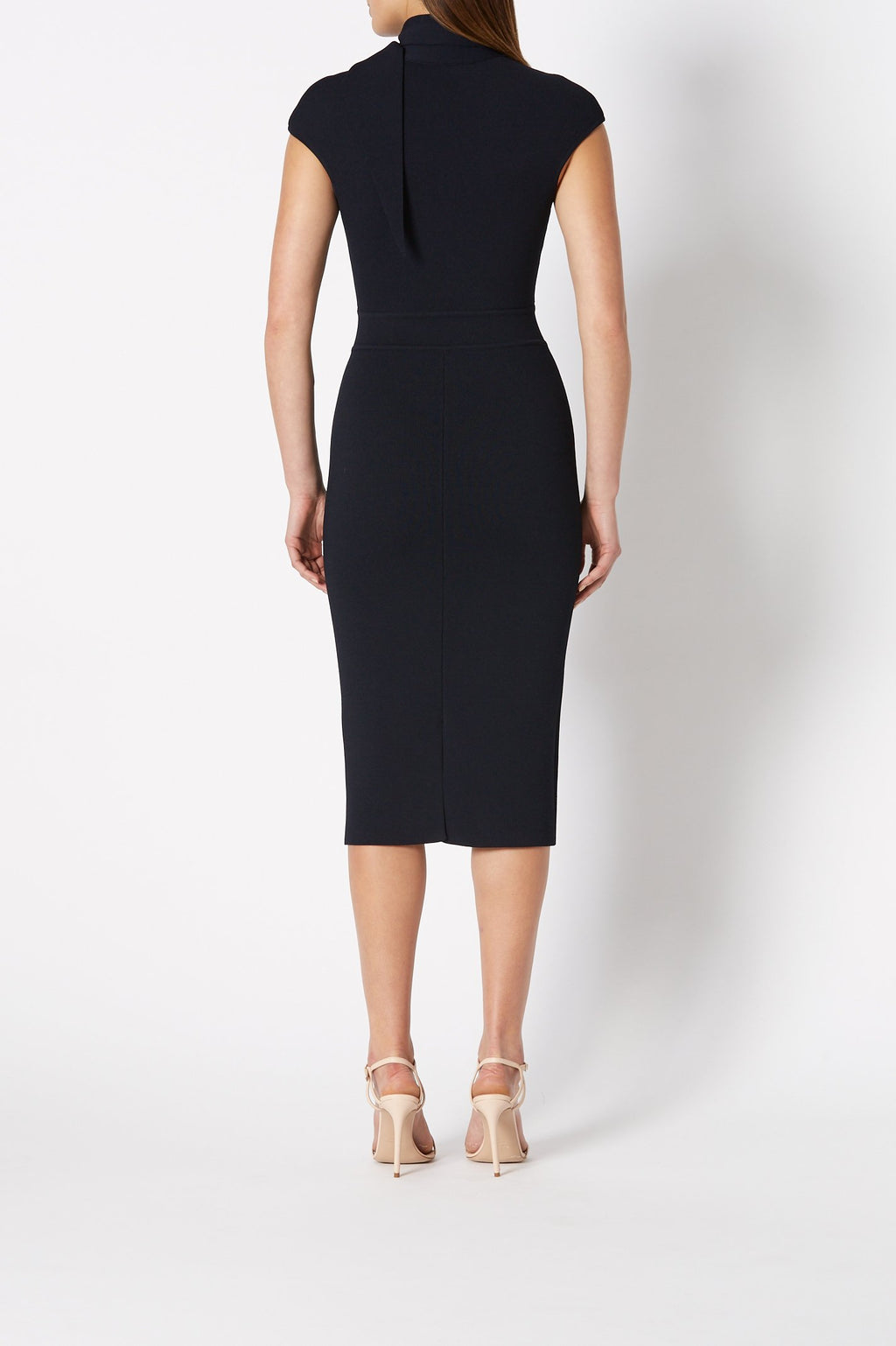 CREPE KNIT CRAVAT DRESS