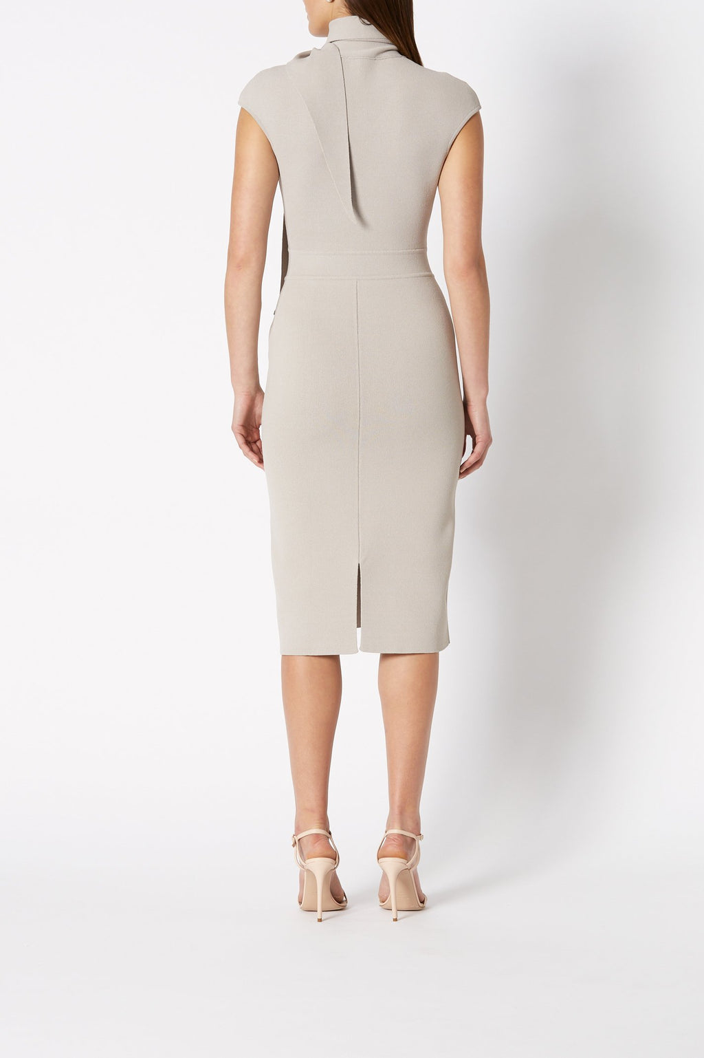 CREPE KNIT CRAVAT DRESS