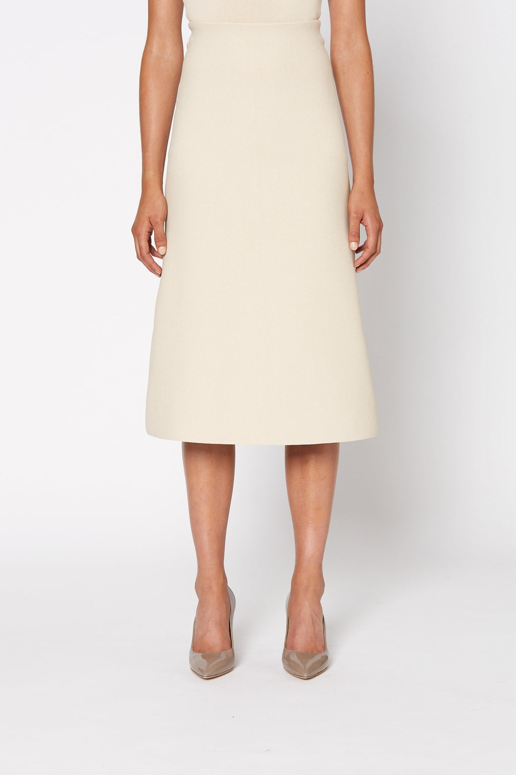 CREPE KNIT A-LINE SKIRT