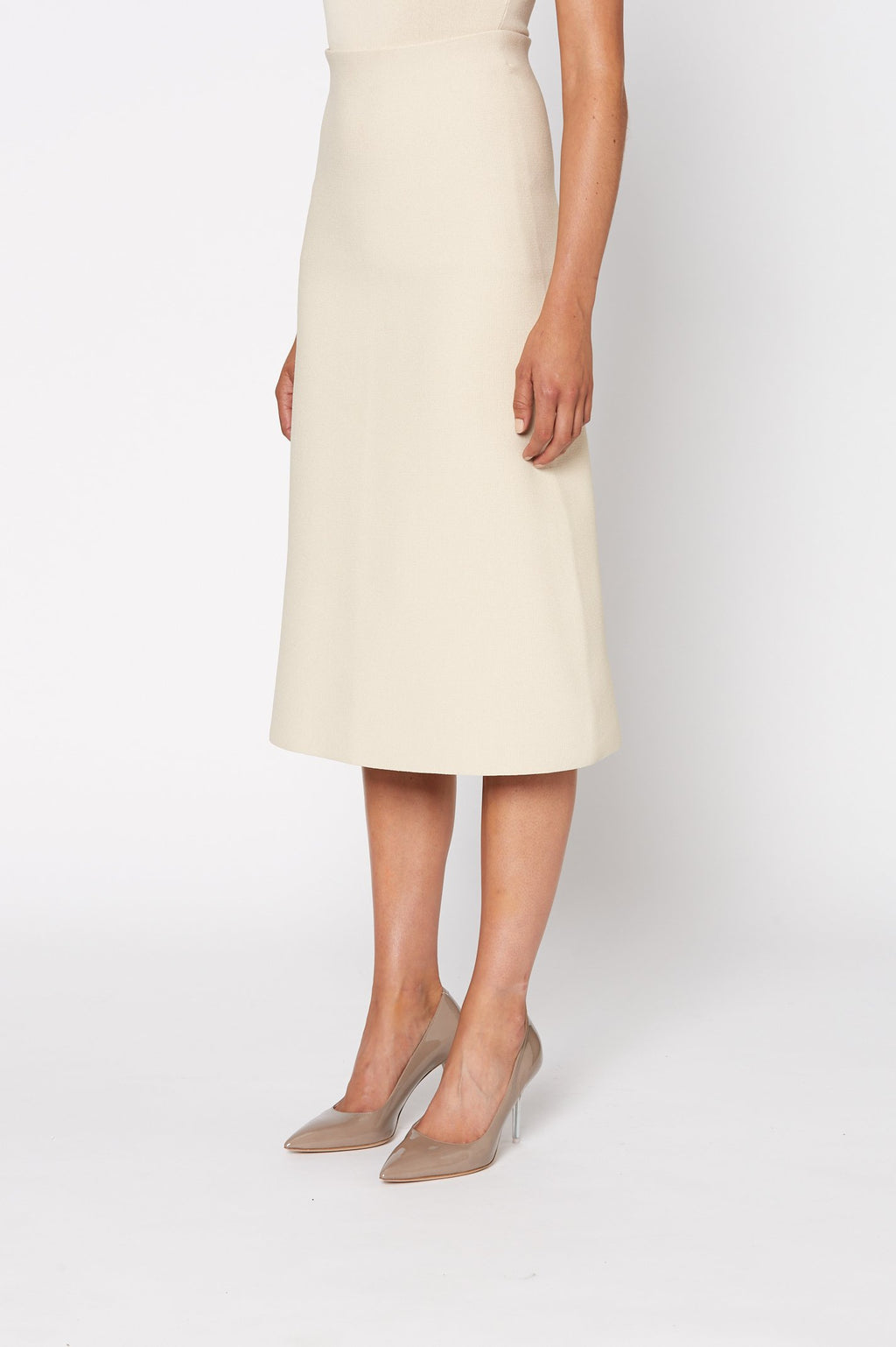 CREPE KNIT A-LINE SKIRT