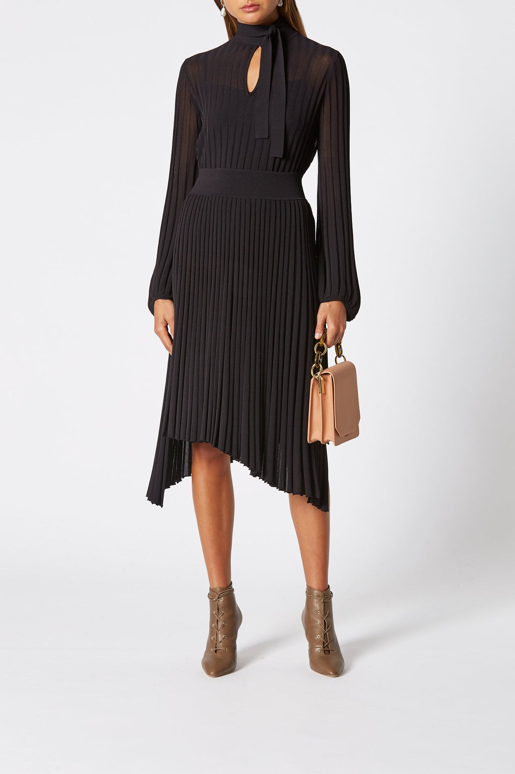 PLEATED RIB DBL WRAP SKIRT 16