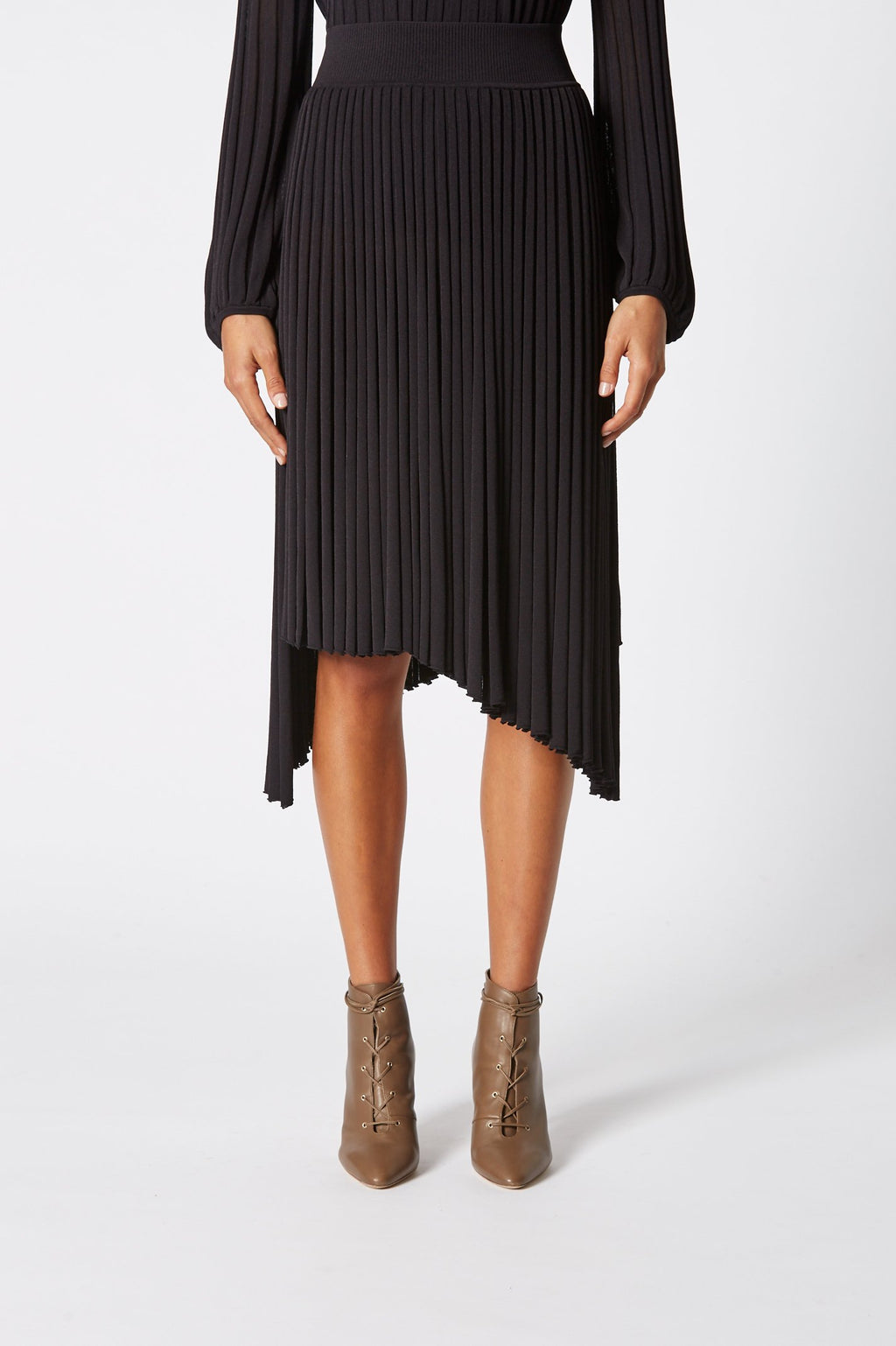 PLEATED RIB DBL WRAP SKIRT 16