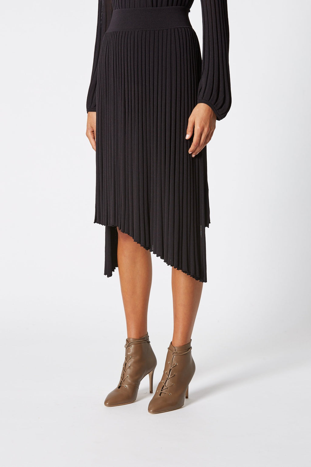 PLEATED RIB DBL WRAP SKIRT 16