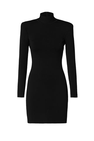 CREPE KNIT TAILORED MINI DRESS