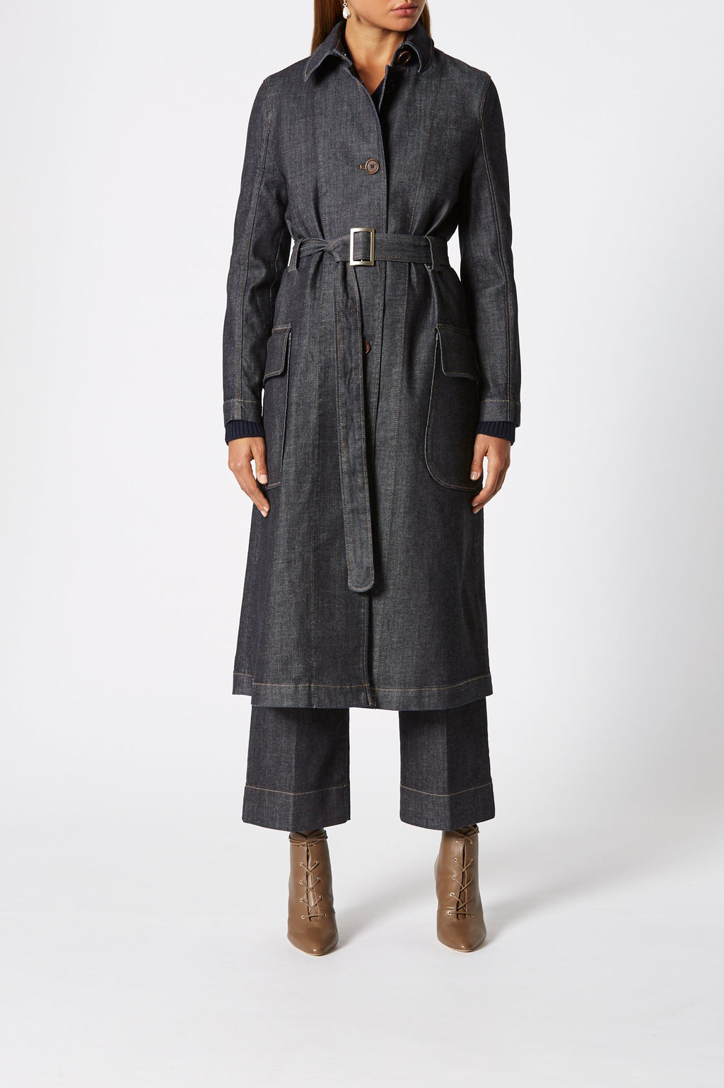 DENIM TRENCH