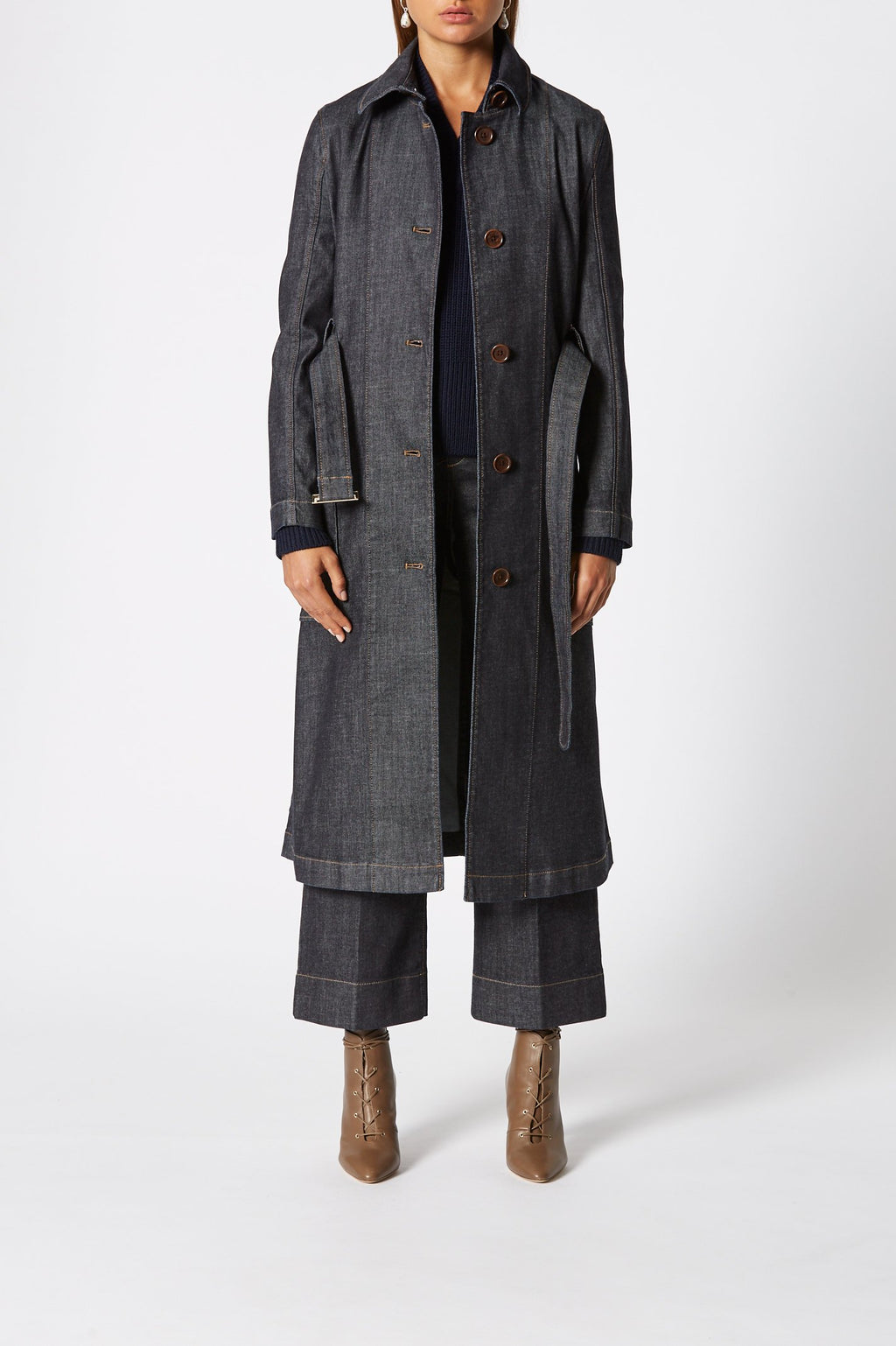 DENIM TRENCH