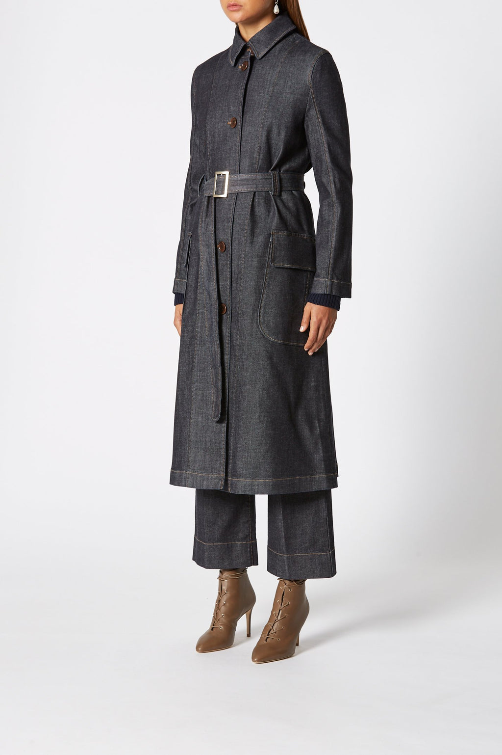 DENIM TRENCH