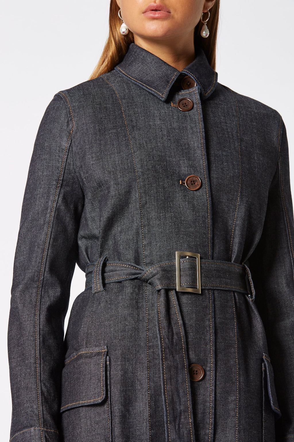 DENIM TRENCH