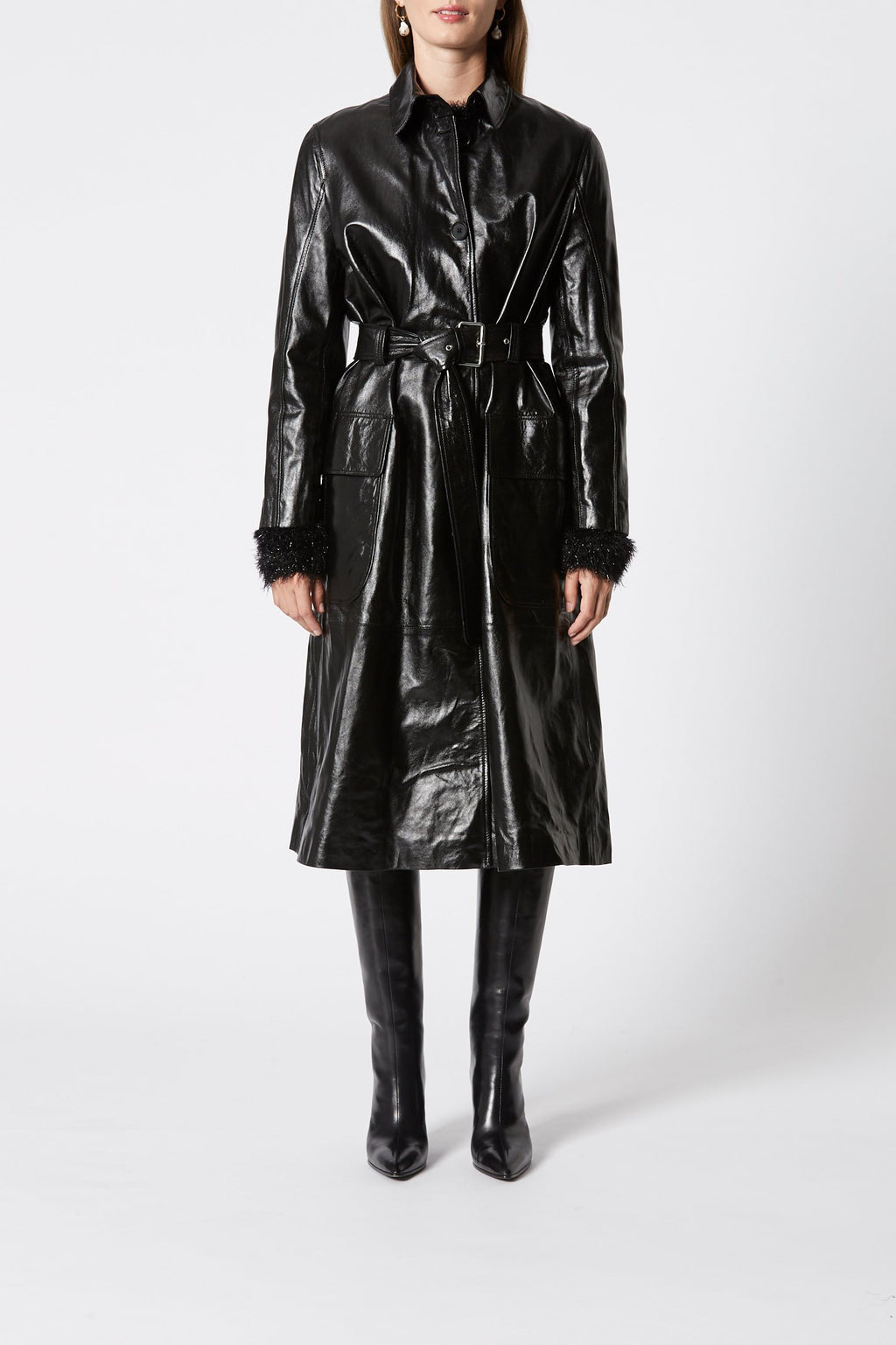 LEATHER TRENCH