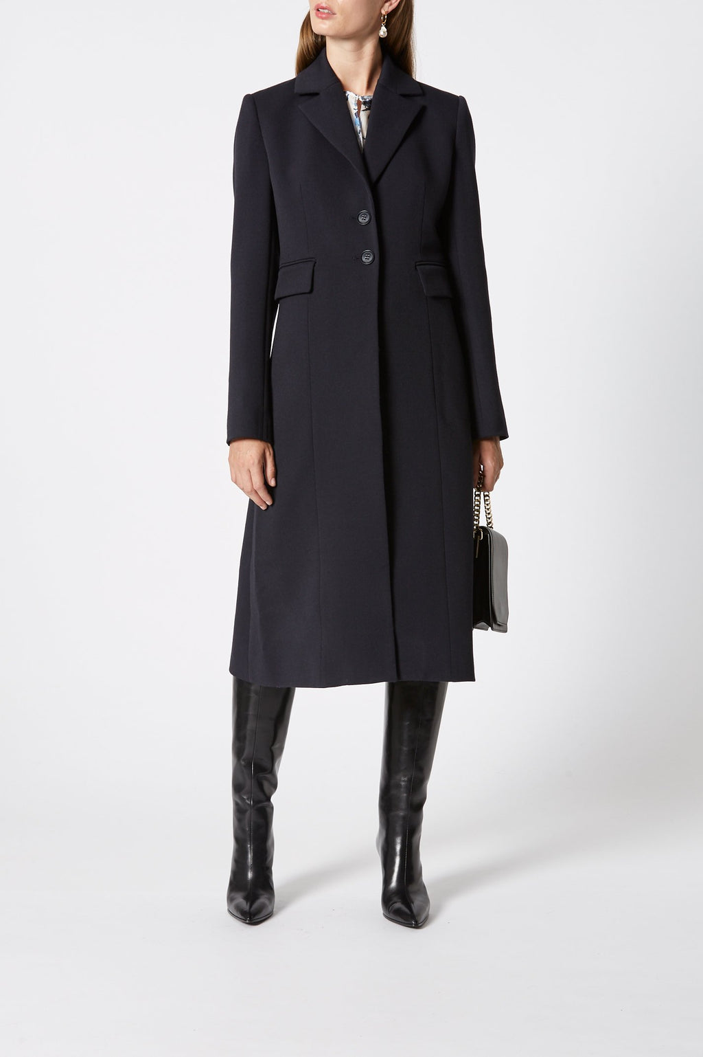 TWILL WOOL DRESS COAT