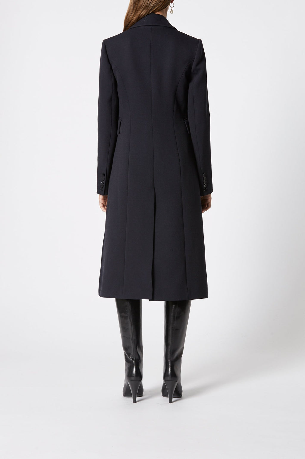 TWILL WOOL DRESS COAT